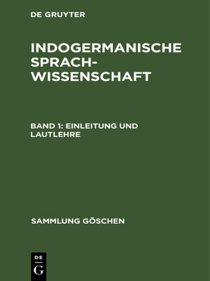 cover image of Einleitung und Lautlehre